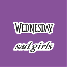 Бутылка для воды «Wednesday», фиолетовый