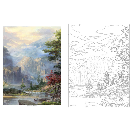 Раскраска на английском языке "Thomas Kinkade Studios. Inspired Destinations. A Coloring Book for Travelers" - 5