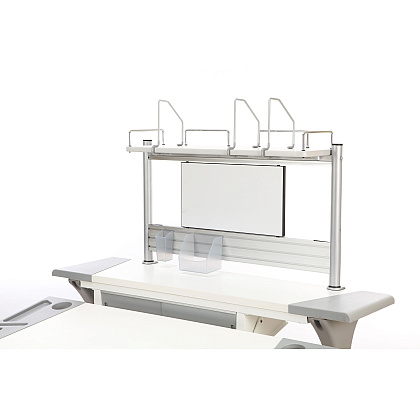 Полка Comf-Pro MINI SMART задняя, 840х620х240 мм, дуб белый, c доской белой - 2