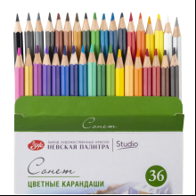 Набор цветных карандашей "Сонет", 36 цветов