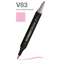 Маркер перманентный двусторонний "Sketchmarker Brush", V83 светло-фиолетовый