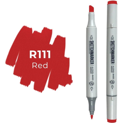 Маркер художественный "Brushmarker", двухсторонний, R111 красный