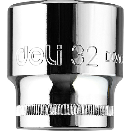 Головка торцевая шестигранная Deli YS EDQ4032 1/2", 32 мм, серебристый