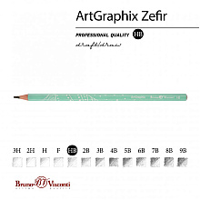Карандаш чернографитный "ArtGraphix. Шепот моря", HB, без ластика, ассорти