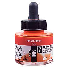 Жидкий акрил "Amsterdam", 257 флуоресцентный оранжевый, 30 мл, банка