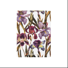 Блокнот "Flora. Ирисы", A6, 250 листов, нелинейный, склейка сверху, белый, розовый