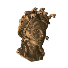 Пазл картонный 3D "Бюст Медуза Горгона"