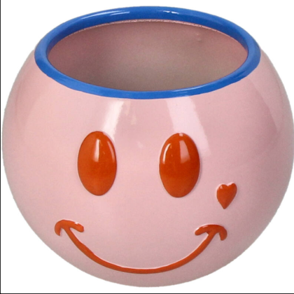 Кашпо "Smiley", полистоун, розовый