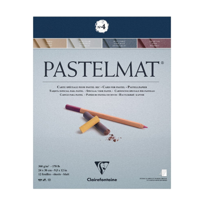Блок бумаги для пастели "Pastelmat", 24x30см, 360 г/м2, 12 листов, 4 цвета