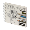 Скетчбук "Sketch&Art", 18х15.5 см, 200 г/м2, 50 листов, на спирали, для цветных карандашей - 2