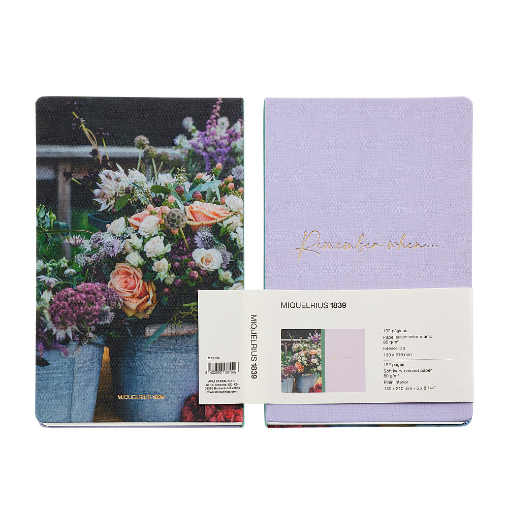 Блокнот Miquelrius "Remember Flower", А5, 96 листов, нелинованный, лиловый - 6