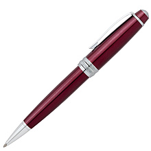 Ручка шариковая автоматическая "Cross Bailey Red Lacquer", 0.7 мм, красный, серебристый, стерж. черный