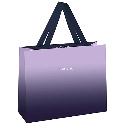 Пакет подарочный 23*18*10 см "Duotone. Purple gradient", ламинированный