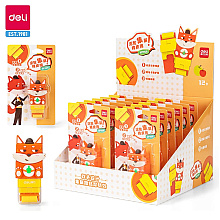 Ластик Deli "Fox", роллер, оранжевый, блистер