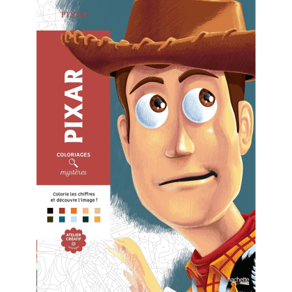 Раскраска по номерам на французском языке "Coloriages mystères Disney - Pixar"