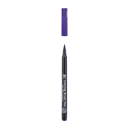 Маркер акварельный "Koi Color Brush", фиолетовый - 3