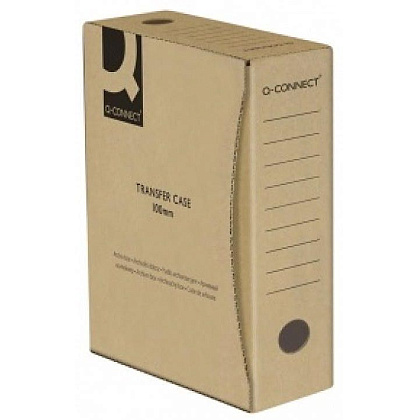 Коробка архивная "Q-Connect", 100x339x298 мм, коричневый