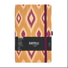 Блокнот "Ikat mustard blush", А5, 96 листов, линейка, оранжевый, бордовый