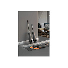 Набор отверток Deli HS HT1004, 4 шт. (PH1х100,PH2х150,SL5х100, SL6х150), Soft Touch, черный