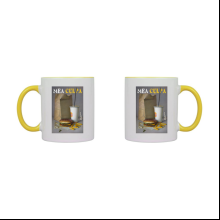 Кружка керамическая "Whooper. Игорь Свентицкий", 320 мл, керамика, белый, желтый