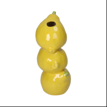 Ваза "Lemon", керамика, 20х9х11 см, желтый