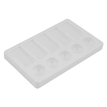 Палитра пластиковая "Сонет", прямоугольная, 10 ячеек, 19x11.5 см
