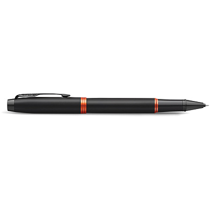 Ручка-роллер Parker "IM Vibrant Rings T315 Flame Orange PVD", 0,5 мм, черный, оранжевый, стерж. черный - 5