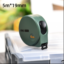 Рулетка Deli HS EHT8519L, 5 м х 19 мм, Soft Touch, зеленый