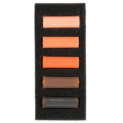 Набор мягкой пастели "Rembrandt Half Pastel", 5 цветов, насыщенные оранжевые - 2