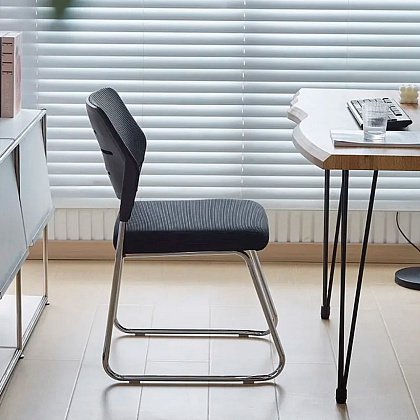Кресло для посетителей SitUp SKY Chrome сетка, серый - 2