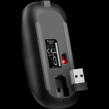 Мышь DEFENDER Touch MM-997, оптич., беспроводная, черный, 800-1600 dpi - 5