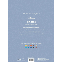 Раскраска по номерам на французском языке "Coloriages mystères Disney - Babies"