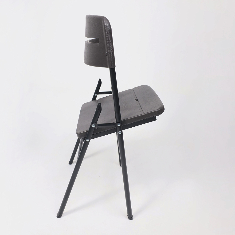 Стул складной, пластик, темно-серый - 17