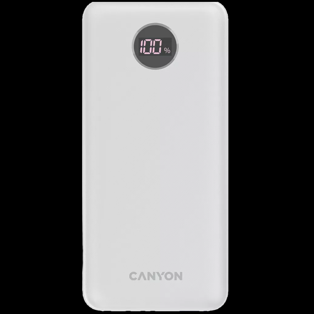 Внешний аккумулятор CANYON "PB-2002", 20000mAh, белый