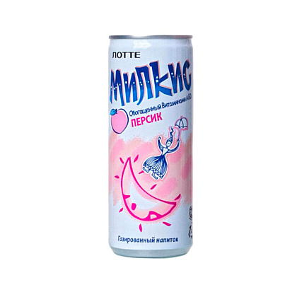 Напиток "Milkis", вкус персика, 0.25 л