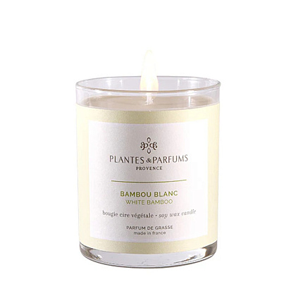 Свеча ароматическая PLANTS&PARFUMS "White Bamboo", 180 гр., подарочная упаковка
