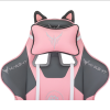 Кресло игровое Бюрократ Knight "Catzy", экокожа, пластик, серый, розовый - 14