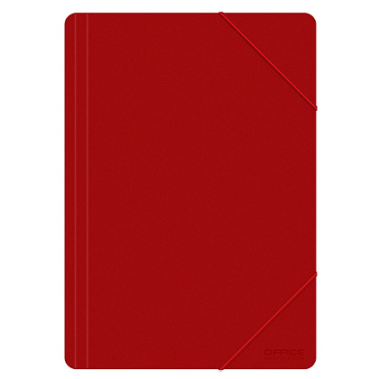 Папка на резинках "Office Products", A4, 15 мм, пластик, красный
