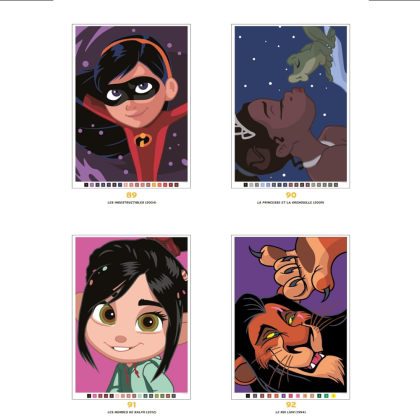 Раскраска по номерам на французском языке "Coloriages mystères Disney - Les Grands classiques. Best of" - 6