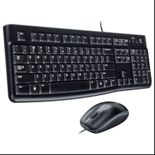 Комплект клавиатура и мышь Logitech "MK120", набор, черный