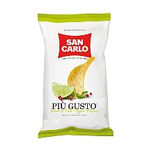 Чипсы картофельные "San Carlo" Пью Густо лайм и розовый перец, 50 г 