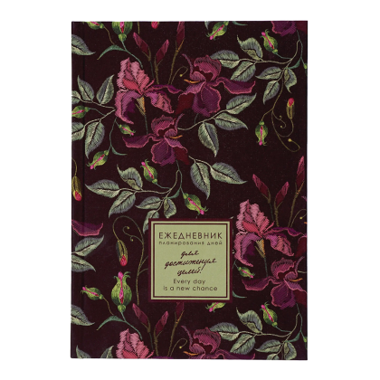Ежедневник недатированный "Every Day. Flowers", A5, 176 листов, коричневый - 4