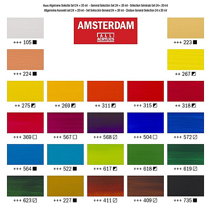 Набор красок акриловых "Amsterdam", 24 цвета - 2