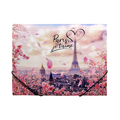 Папка на резинках "Take me to Paris", пластик, 15 мм