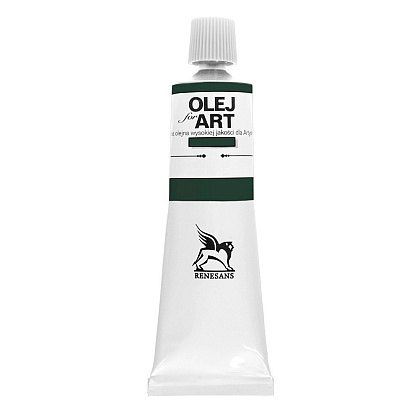 Краски масляные Renesans "Oils for art", 43 зеленый оливковый, 60 мл, туба