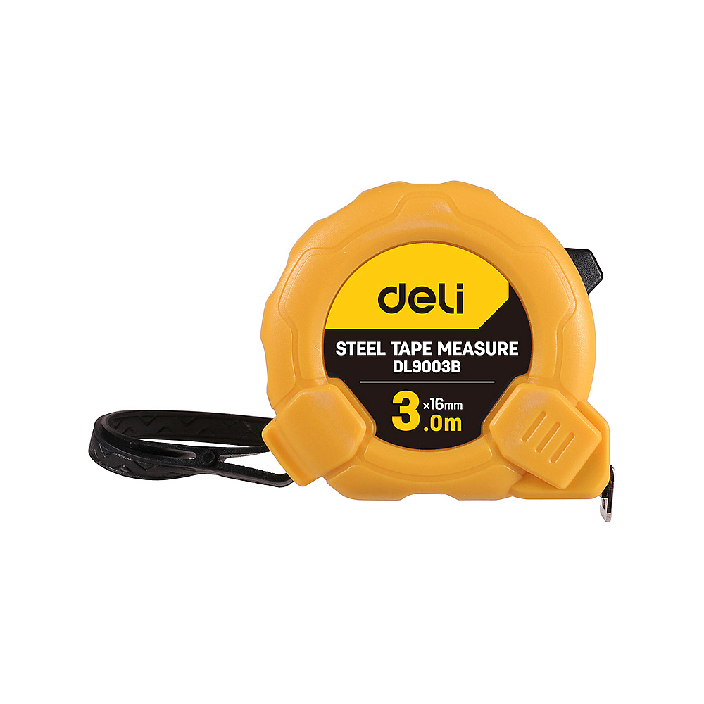 Рулетка Deli "EDL9003B", 3 м, желтый