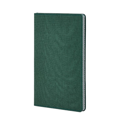Блокнот "Harris forest green", А5, 96 листов, линейка, зеленый, срез зеленый - 3