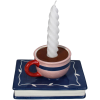 Подсвечник "Cup on Book", доломит, разноцветный - 2