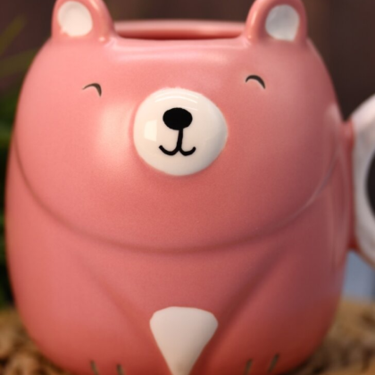 Кружка "Honey bear", керам., 560 мл., розовый - 4
