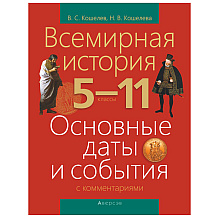 История всемирная. 5-11 класс. Основные даты и события с комментариями, Кошелев В.С., Кошелева Н.В., Аверсэв